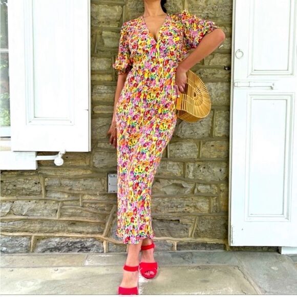 Rixo x Target Floral‎ Puff Sleeve Dress 2 - Picture 1 of 8